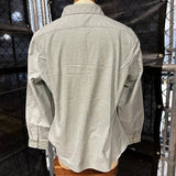 Port Authority Women's Oxford, Dress Shirt, LS, Green/Pearlized White, SKU 2091