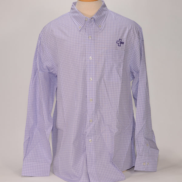 Port Authority Men's Dress Shirt, LS, Light Purple w/ Small Purple Line Check