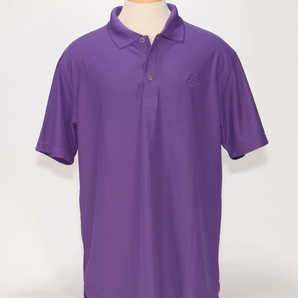 Port Authority Men's Purple Ribbed Texture Polo