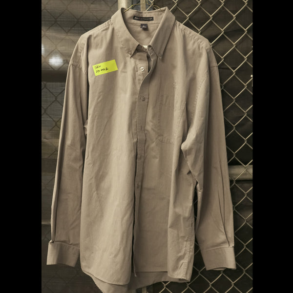 Port Authority Dress Shirt, Gray, Men's XL