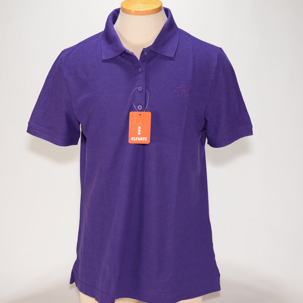 Crandall Elevate Women's, Polo, SS, Purple w/ Matching Logo