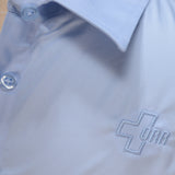 Elevate Women's, Dress Shirt, LS, Frost Blue w/ Matching Logo SKU 2028