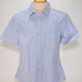 Port Authority Women's Oxford, SS, Blue w/Light Blue Logo - SKU 2024