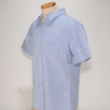 Port Authority Women's Oxford, SS, Blue w/Light Blue Logo - SKU 2024