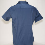 Port Authority Women's Oxford Shirt, SS, Regatta Blue w/Matching Logo - SKU 2026