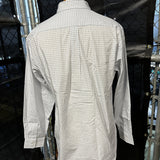 Port Authority Men's Long-Sleeve Button Down White with Navy Check SKU 2064
