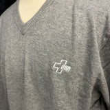 Port Authority Light Gray V-Neck Sweater with White ORR Logo - SKU 2059