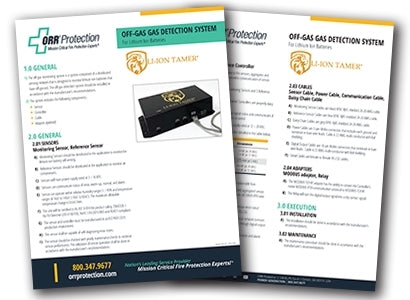 ORR Protection Li-ion Tamer Off-Gas Detection Application Spec (25 Per Pack)
