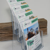 Flyer/brochure holder, 3 or 4-tier display