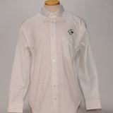 Chestnut Hill Men's Dress Shirt, White w/ Green Logo - SKU 2052