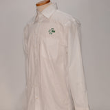 Chestnut Hill Men's Dress Shirt, White w/ Green Logo - SKU 2052