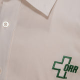 Chestnut Hill Men's Dress Shirt, White w/ Green Logo - SKU 2052