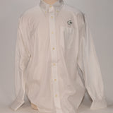 Devon Jones Men's Dress Shirt, White w/ Green Logo - SKU 2054