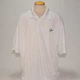 Nike Men's Polo, White w/ Diamond Pattern and Black Logo - SKU 2022