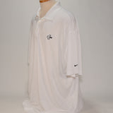Nike Men's Polo, White w/ Diamond Pattern and Black Logo - SKU 2022