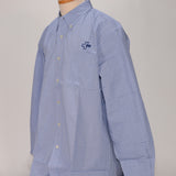 Port Authority Men's Dress Shirt, Blue w/ Small Dark Blue Check - SKU 2041