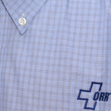 Port Authority Men's Dress Shirt, Blue w/ Small Dark Blue Check - SKU 2041