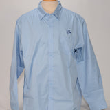 Port Authority Men's Dress Shirt, Light Blue w/ Small Check Blue Buttons - SKU 2040