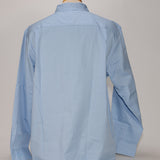 Port Authority Men's Dress Shirt, Light Blue w/ Small Check Blue Buttons - SKU 2040