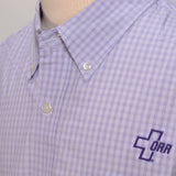 Port Authority Men's Dress Shirt, LS, Light Purple w/ Small Purple Line Check - SKU 2038