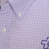 Port Authority Men's Dress Shirt, LS, Light Purple w/ Small Purple Line Check - SKU 2038