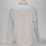 Port Authority Men's Dress Shirt, White w/ green, blue, gray check - SKU 2068