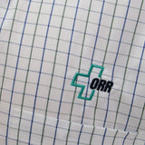 Port Authority Men's Dress Shirt, White w/ green, blue, gray check - SKU 2068