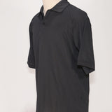 Port Authority Men's Black small ribbed Polo - SKU 2003