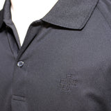 Port Authority Men's Black small ribbed Polo - SKU 2003