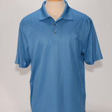 Port Authority Men's Teal Blue w/small check texture Polo - SKU 2008