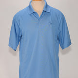 Port Authority Men's Light Blue Ribbed Texture Polok - SKU 2005