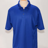 Port Authority Men's Deep Royal Blue Check Texture Polo - SKU 2007