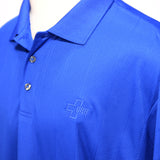 Port Authority Men's Deep Royal Blue Check Texture Polo - SKU 2007