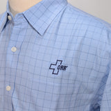 Red House Men's Dress Shirt, LS, Light Blue w/check - SKU 2045