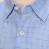 Red House Men's Dress Shirt, LS, Light Blue w/check - SKU 2045