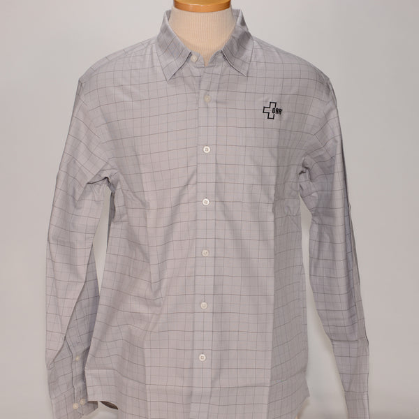 Red House Men's Dress Shirt, LS, Light Gray w/check - SKU 2047
