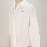 Cromwell Elevate Women's, Dress Shirt, LS, White w/ Mint-Black Logo - SKU 2027