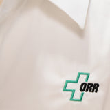 Cromwell Elevate Women's, Dress Shirt, LS, White w/ Mint-Black Logo - SKU 2027