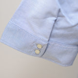 Port Authority Women's Oxford, SS, Blue w/Light Blue Logo - SKU 2024