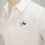 Port Authority Women's Oxford, SS, White w/Mint-Black Logo - SKU 2023